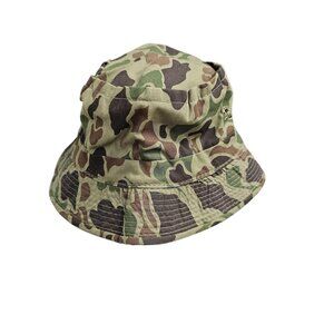 Vintage Easy Roll Bucket Hat Mens XL Camouflage Camo Korea Outdoor Military Y2K
